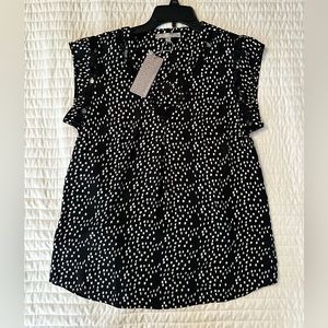 Daniel Rainn Black and White Blouse Women’s Med